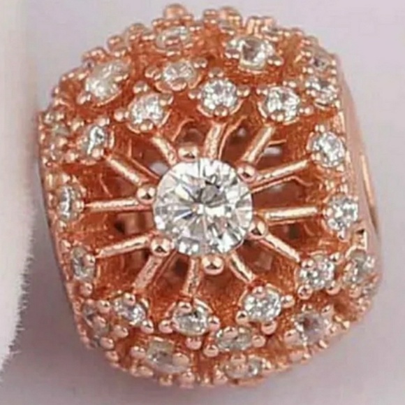 Rose gold inner Radiance charm bead. - Picture 3 of 4